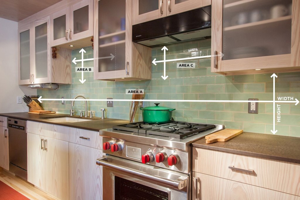 Picture of: How to Measure Your Kitchen Backsplash – Mercury Mosaics